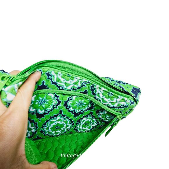 Liz & Co Quilted Green Purse Bohemian Bag Grannycore Beach Mandala Washable - Picture 14 of 16